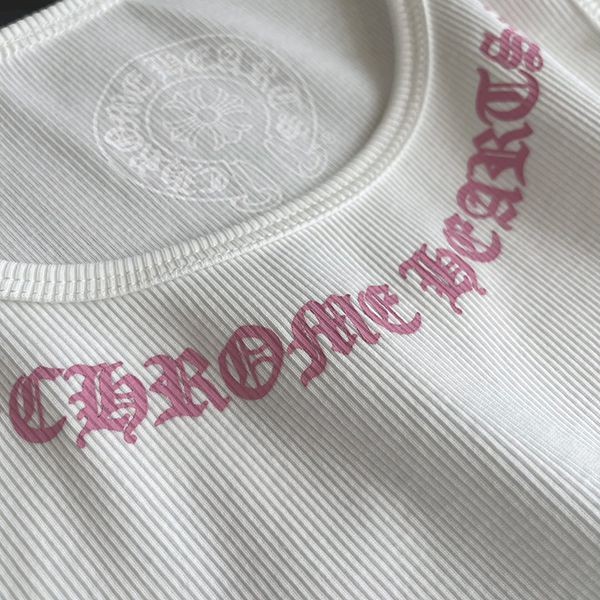 【クロムハーツ】リブクロス スクロール コピーTank Top キャミソール Kuj39327